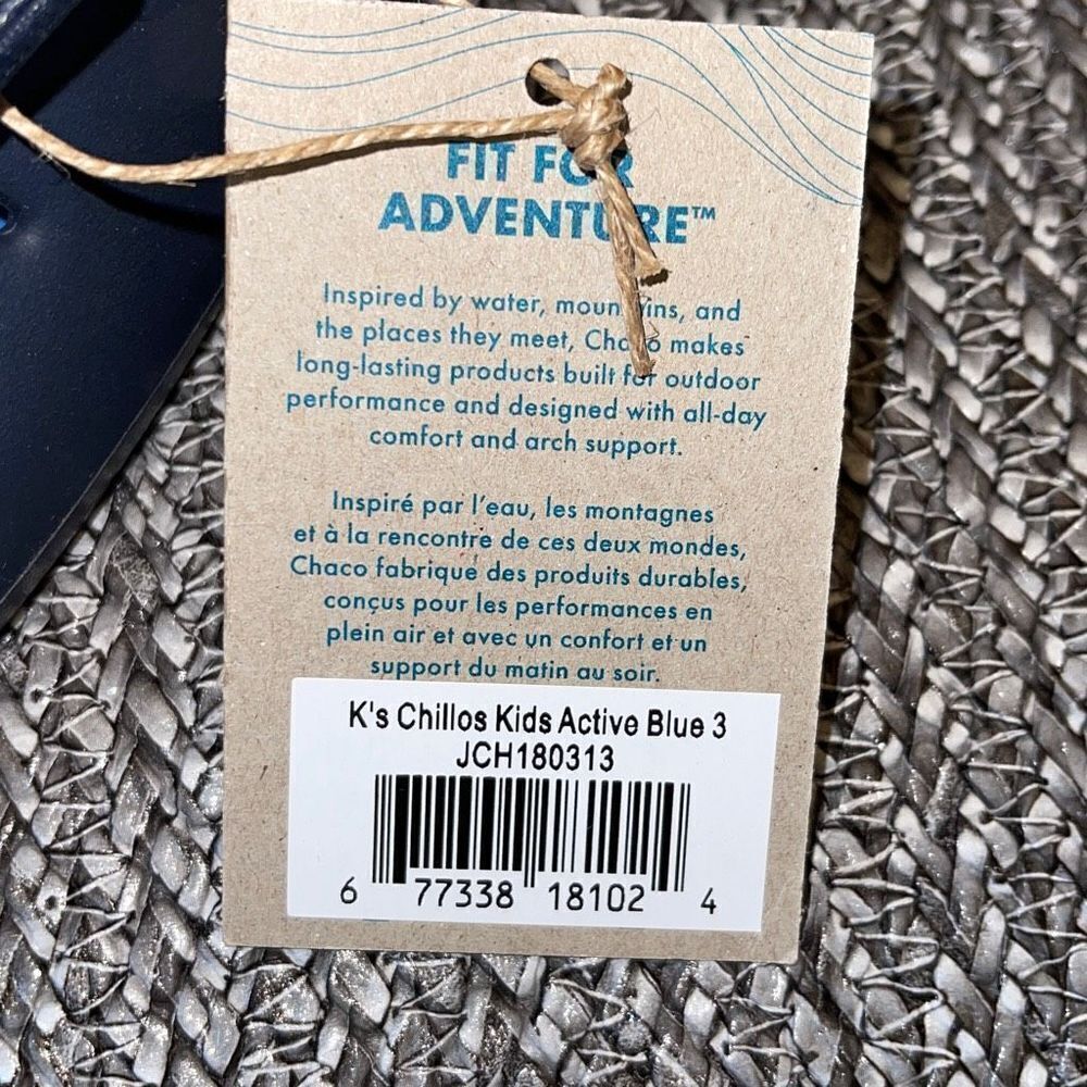 Chaco Childrens Chillos Sandal Slide Blue Size 3 Youth Unisex New - Picture 6 of 6